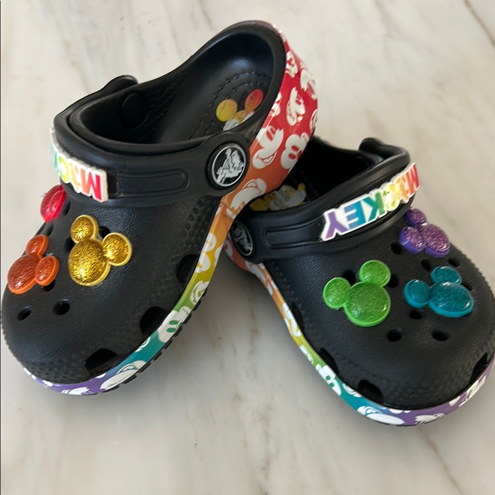 Kids Mickey Mouse Crocs - “new”